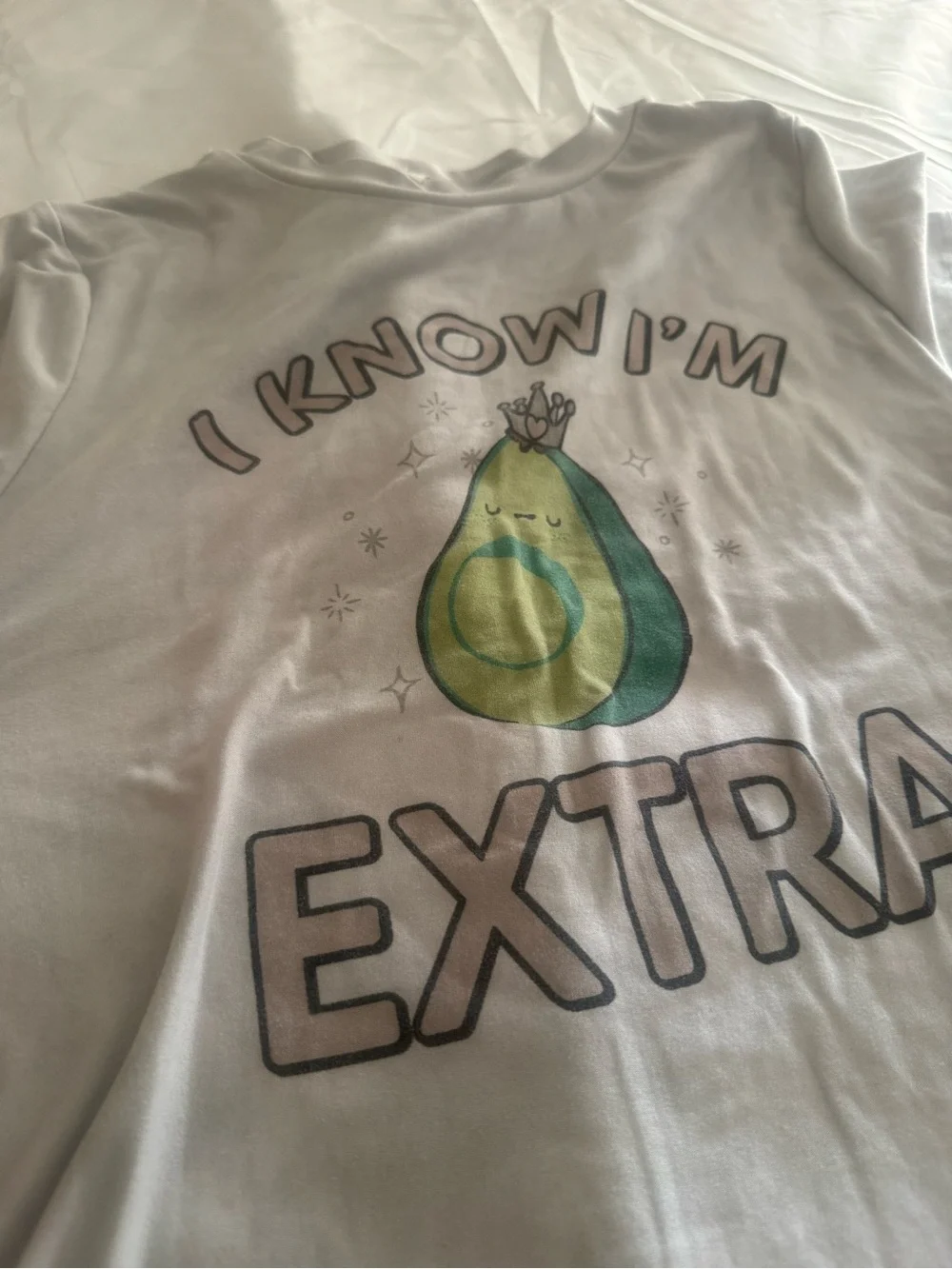 Kids White & Black Avocado Pajama Set - Cute 'I Know I'm Extra' Top and Shorts